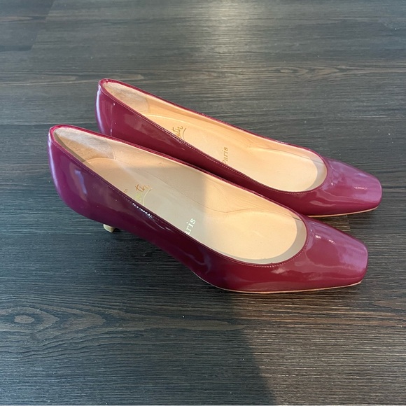 Vintage Christian Louboutin square toe patent leather heels. Never worn. - Picture 3 of 6